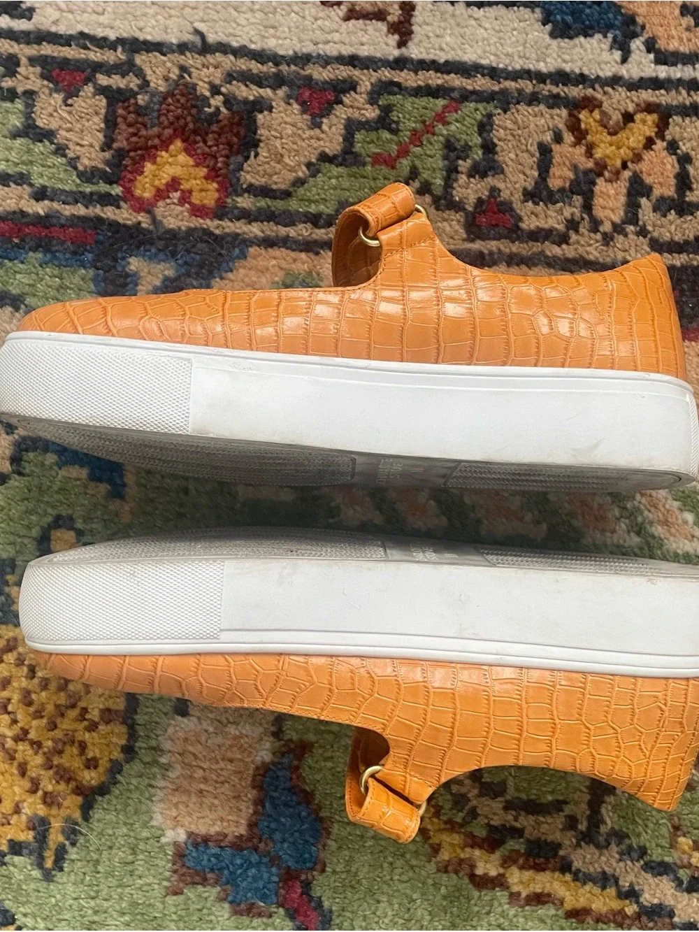 Charlotte Stone Heidi Honey Croc Mary Jane Platform Sneakers